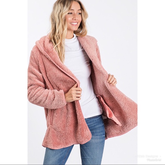 🥰LAST 1! Faux Fur Open Jacket w/Side Pockets! - Picture 3 of 4